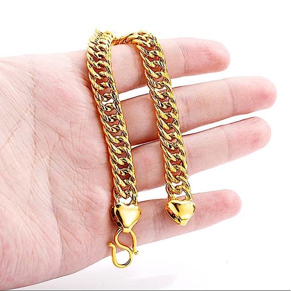 NEW GOLD CHAIN BRACELET WOMEN MENS - Picture 4 of 6